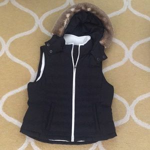 LOFT fleece lined down vest